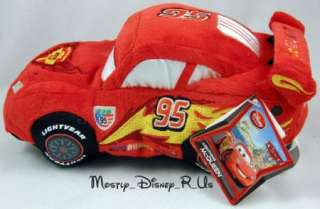 Disney Store CARS 2 Lightning McQueen Bean Bag Plush  