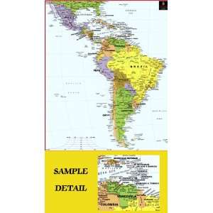  South and Central America Deluxe Wall Map: Office Products
