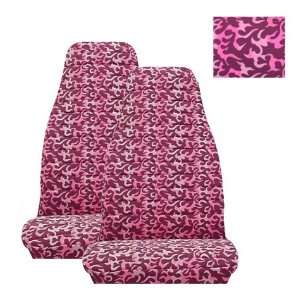 Set of 2 Universal fit Dragon Fire Flame Print Front Bucket Seat Cover 