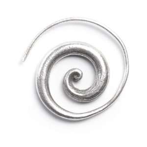  Karen hill spiral tribe 99.9% silver handmade earring 