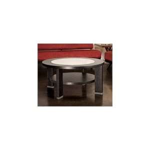  Armen Living Alta 40 Rd. Glass Top Occasional Table: Home 