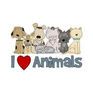  I Love Animals Round Stickers Arts, Crafts & Sewing