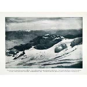   Cispus Pass Mount Adams Goat Rocks Mountains   Original Halftone Print