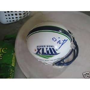  Ben Roethlisberger Autographed Mini Helmet   Super Bowl 43 