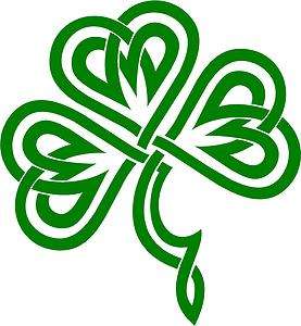 Irish Clover / Shamrock Celtic Knot Decal /Sticker  You Pick Color 