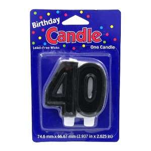  40th Birthday Supplies: 40th Birthday Candle: Home 