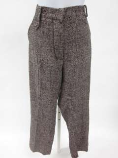 SONIA RYKIEL Black Tweed Wool Trousers Pants Sz 42  