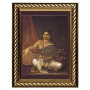  Raja Ravi Varma Framed Prints   Lady With Veena