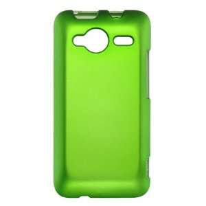 GREEN Hard Rubber Feel Plastic Cover Case for HTC Evo Shift 4G + Car 