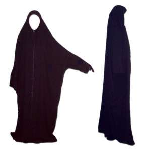Black overhead abaya jilbab islamic clothes dress isdal  