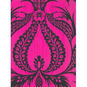  Retro Wallpaper   1970s Collection   Hot Pink Damask 