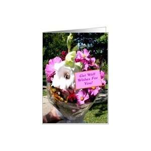  Get Well WIshes Bouquet, Think Pink Card Health 