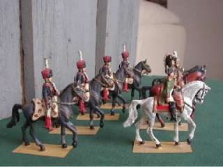 Mounted French Napoleonic Lead Soldiers,3 R Officers  