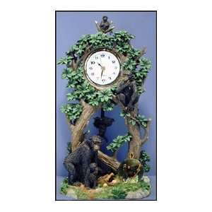  Chimpanzee Snowdome Pendulum Clock