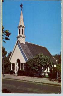 Postcard Fishtown Chapel Mystic Seaport,Connecticut/CT  