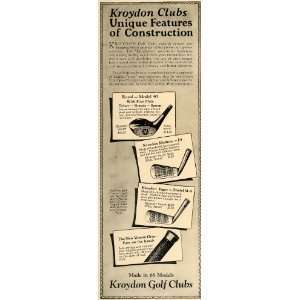  1926 Ad Kroydon Golf Club Models Jigger Midiron Royal 