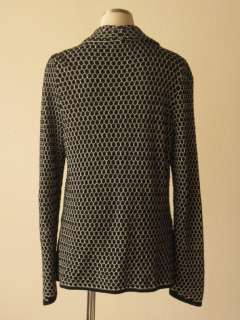 Anthropologie Charlie & Robin black honeycomb blazer cardigan sweater 