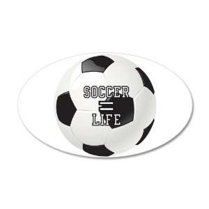  38.5x24.5O Wall Vinyl Sticker Soccer Equals Life 