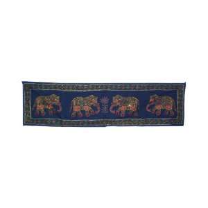 Vintage Indian Decorative Elephant Wall Hanging Tapestry with Graceful 