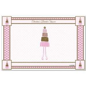  Wedding Cake   Personalized Bridal Shower Placemats Toys & Games