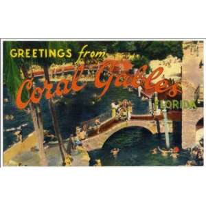    Reprint Greetings from Coral Gables, Florida