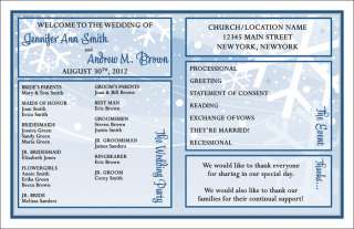 50 Custom Wedding Ceremony Programs   Personalized   Many Designs   U 