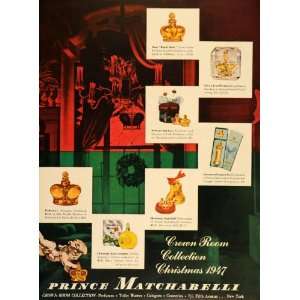   Ad Prince Matchabelli Perfumes Cologne Crown Room   Original Print Ad