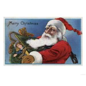  Christmas Greeting   Santa and Gifts Holidays & Greetings 