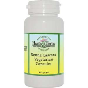 Alternative Health & Herbs Remedies Senna Cascara Vegetarian Capsules 