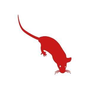   Mouse Large 10 Tall RED vinyl window decal sticker Office Products