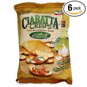 Snack Factory Ciabatta Crisp Garlic & Rosemary 4.75 Ounce Packages 