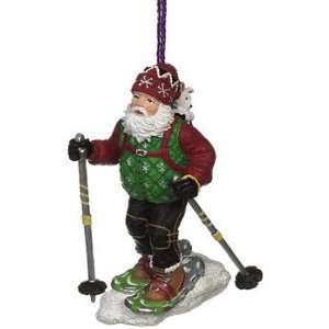  Snowshoeing Santa Christmas Ornaments: Sports & Outdoors