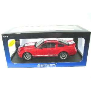  Ford Shelby Cobra GT 500 Mustang Red / White Stripe 1:18 