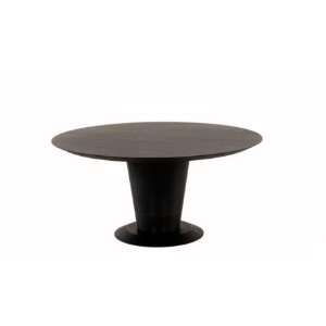63 Inch Round Dining Table with Hand Carved Tapered Pedestal Base By 