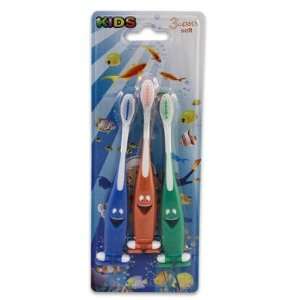  (Pack of 3) Smile Face Soft Toothbrush For Kids Health 