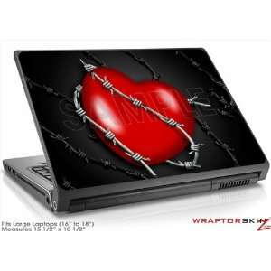  Large Laptop Skin Barbwire Heart Red: Electronics
