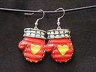 christmas holiday baking gloves mits earrings pendant charm jewelry 