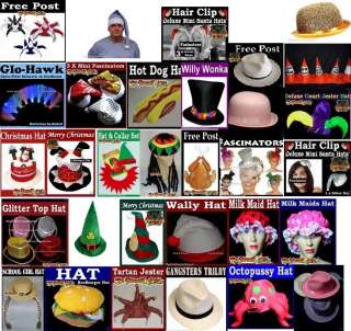 Funny Christmas Day Hats Panto Play Fancy Dress Ladies Mens Childs 