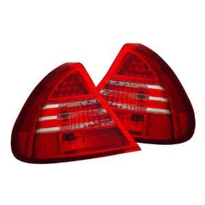    99 02 Mitsubishi Mirage Red/Clear LED Tail Lights: Automotive