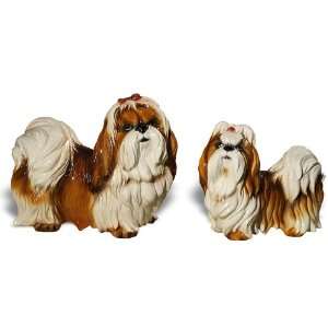   : Intrada Italy Large Shih tzu with Bow Dog Statue: Kitchen & Dining