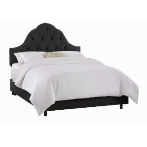  Skyline Furniture Arch Tufted Bed in Velvet Black 