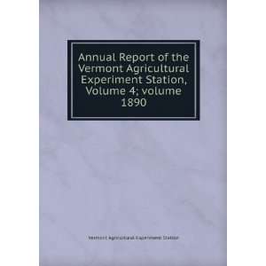  Annual Report of the Vermont Agricultural Experiment Station 