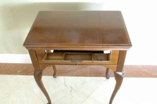   singer queen anne sewing machine mahogany wood cabinet 201 301 401 15