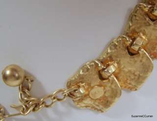   Jay Lane KJL Antiqued Goldtone Leaf Necklace Simply Beautiful  