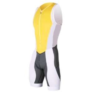   White Premium Triathlon Singlet SkinSuit Swim Suit