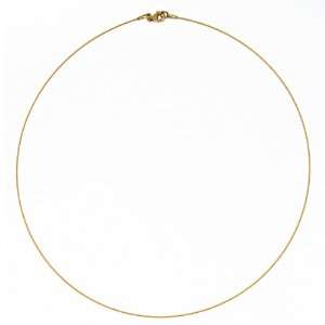   Gold Yellow Twisted Wire 0.5mm Necklace 18 Inch CleverEve Jewelry