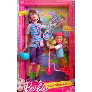   Skipper & Chelsea Doll Barbie Sisters Skateboard! (2010): Toys & Games