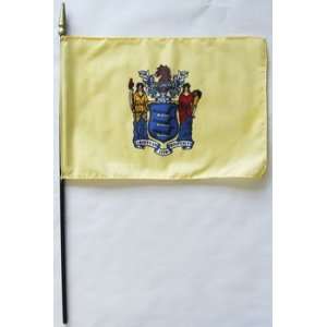  New Jersey   8 x 12 State Stick Flags Patio, Lawn 