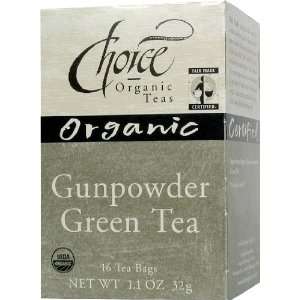  Organic Green Gunpowder Tea 16 Bags: Health & Personal 