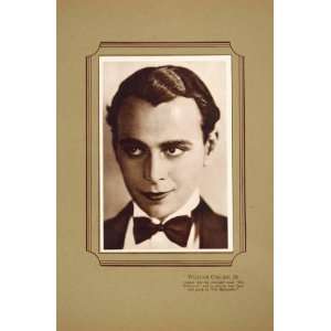  1925 William Collier Silent Film Lithograph Portrait 